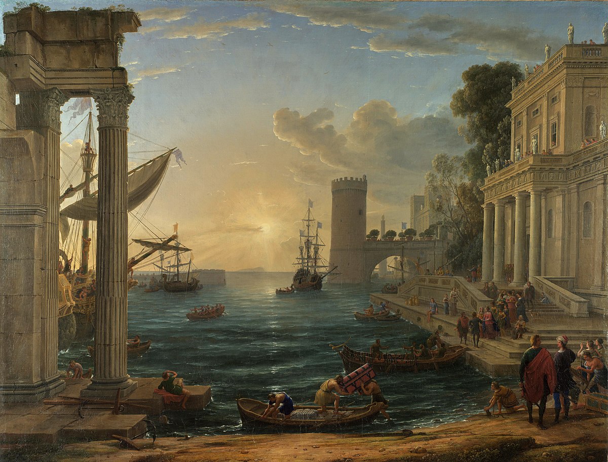 Seaport with Embarkation of Queen of Sheba